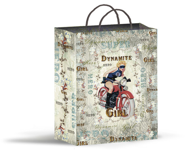 Dynamite Girl Biker Party Gift Bag Dynamite Girl Biker Party Gift Bag